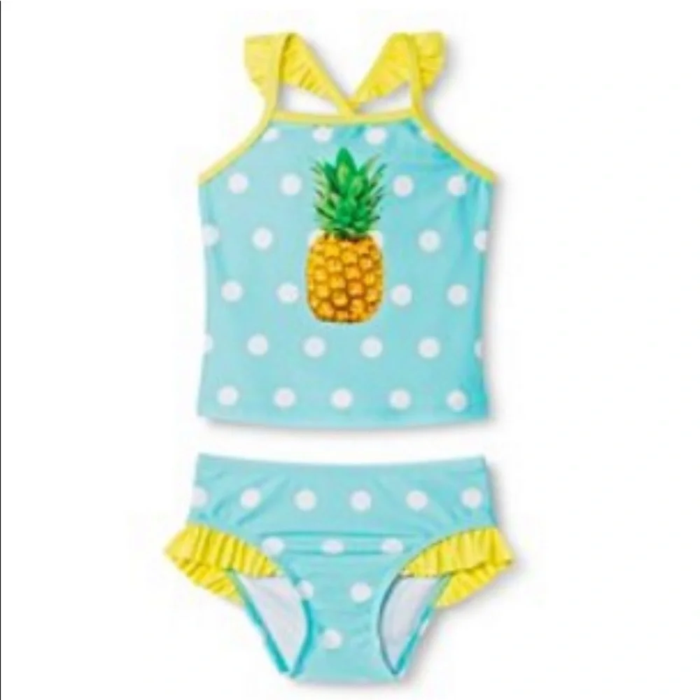 Circo polka dot pineapple 2 piece swimsuit 9mo